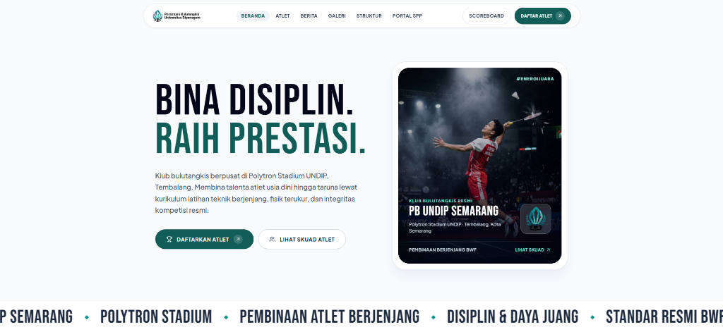 Sistem Manajemen Atlet & Scoreboard Pertandingan Digital